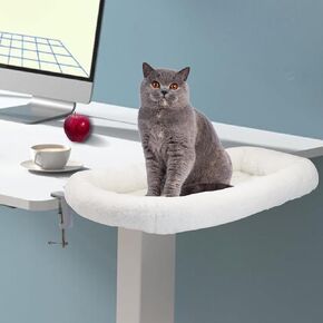 MRHN Cat Desk Bed - Desk Cat Bed Attachment, Desk Nest Cat Bed, Cat Bed for Desk Attachment, Cat Bed Desk Attachment, Desk Mounted Cat Bed, Cat Desk Beds