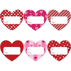 Anwyll Happy Valentine's Day Heart Name Gift Tags Stickers,120Pcs 2Inch to from Gift Tags Stickers,Self-Adhesive Colorful Gift Tags Labels Stickers for Envelope Present Galentines Mothers Day Birthday