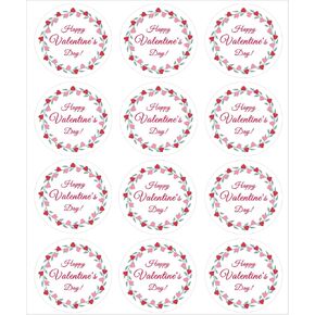 Happy Valentine's Day Stickers - Cute Heart Labels for Gift Wrapping, Love Letters, Envelopes & Decorations - Perfect for Adults & Kids, Valentine Gifts & Party Supplies