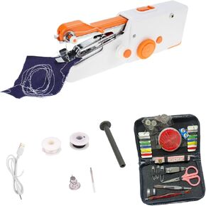 Handheld Sewing Machine, Mini Portable Electric Sewing Machine for Adult, Fast Stitch Suitable for Fabrics