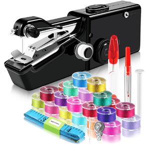 Handheld Sewing Machine, Quick Sewing & Portable Sewing Machines for Emergency Sewing, Easy to Use Sewing Machine for Beginners and Adults, Hand Held Sewing Device Suitable for Home, Travel and DIY