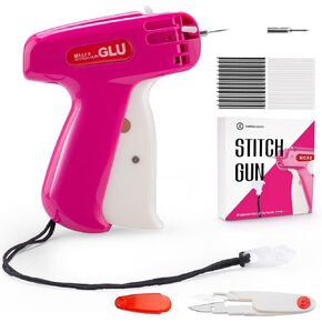 Stitch Gun，Stitch Gun for Clothes，Stitch Gun with Micro Needle，Stithcy Clothing with Handheld，Includes 2 All-Steel Needles，1 Scissor，1500 Black & 1500 White Micro Fasteners，Easy to Play or Use (2800)