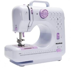 MARIG Sewing Machine, Mini Sewing Machine, Household Sewing Machine, Portable Electric Sewing Machine, Great for Beginners with Two-speed and 12 built-in stitches