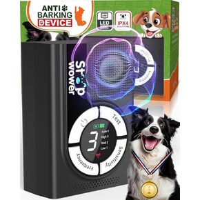 Anti Barking Device, 1500 mAh Rechargeable Ultrasonic Dog Barking Deterrent Devices Safe for Dogs, 2-in-1 Dog Barking Control Devices Up to 50 Ft Range Dog Training & Behavior Aids