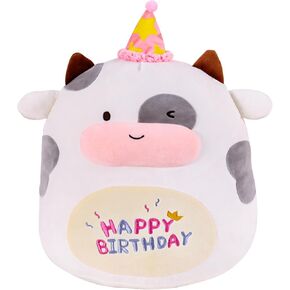 16" Cow Plush Toy Cute Cow Stuffed Animals Soft Pillow Plushies Kawaii Cow Plushie for Girls Boys Kids Birthday Gifts Decor