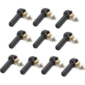 uxcell M2 Ball Rods End Head Ball Joint Buckle Steering Connecting Pushrod Tie for RC Aircraft Model Plastic Black 10Pcs