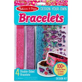 Melissa & Doug Design-Your-Own Bracelets With 100+ Sparkle Gem and Glitter Stickers