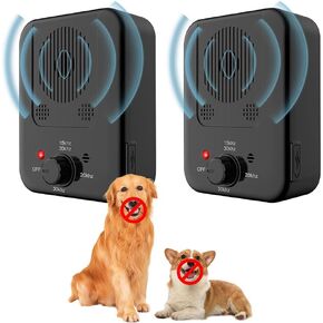 Anti Barking Control Devices for Dogs,Ultrasonic Dog Barking Deterrent Devices Rechargeable,3 Modes of Dog Anti Barking Devices Suitable for Large, Medium, and Small Dogs 2 Pack