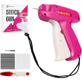 Stitch Gun For Clothes，Stitchy Mini Stitch Gun，Hand Sewing Machine，Stitchy Handy and Quick，Includes 2 All-Steel Needles，1 Scissor，1500 Black & 1500 White Micro Fasteners，Easy to Play or Use(3000)