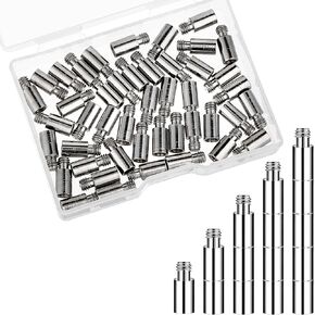 40 PCS Scrapbook Extender Posts and Screws, Scrapbook Extension Posts Album Accessories, Extender Post Replacements for Post Bound Refillable Photo Albums, Scrapbooks, DIY Crafts (12 x 5 mm)
