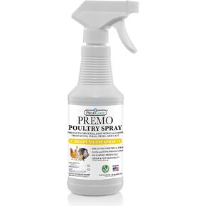 Poultry Spray by Premo Guard – 16 oz – Treat Mites, Fleas, Flies, and Lice – Effective Plant Based – Chicken, Turkey, Waterfowl, and Birds – Best Natural Protection for Control & Prevention
