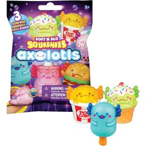 ORB Arcade Soft n' Slo Axolotl Squishies Blind Bag 4 Pack - 4 Blind Bags, Each w/ 3 Assorted Slow Rising Axolotl Kawaii Squishies - Kids Toys for Party Favors, Birthday Gifts, Stocking Stuffers