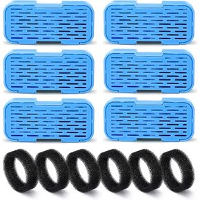 Official Specify Filters UIOOQ Cat Water Fountain Filters, 12 Packs(6 Filters + 6 Sponges) Cat Fountain Replacement Filters for UIOOQ Cat Fountain, with Activated Carbon Filter, Ultra-fine Fiber