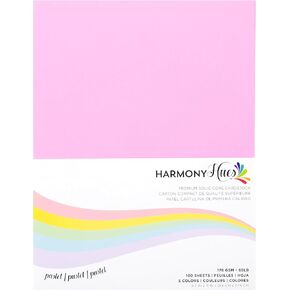 Cardstock 12 x 12 Paper Pack - 65lb Smooth Card Stock for Crafts, Cardmaking, Art Projects - 50 Square Scrapbook Sheets, 5 Assorted Colors - Double Sided with Solid Core, Primary