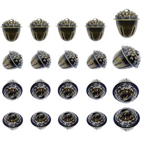 50Pcs Christmas Acorn Jingle Bells Vintage Bronze Bells 1.2inch Metal Craft Bell for Xmas Party Home Ornament DIY Pet Collar Decorative Pendant