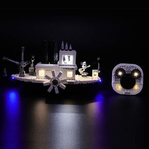 BRIKSMAX Led Lighting Kit for Disney Steamboat Willie - Compatible with Lego 21317 Building Blocks Model- Not Include The Lego Set
