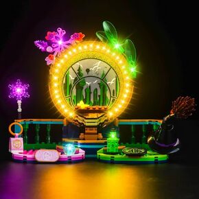 LED Light Kit Compatible with Lego Wicked Elphaba & Glinda Figures 75682, Creative Lighting Set Accessories Compatible with Lego 75682 Wicked Elphaba Figures, No Models Only Light