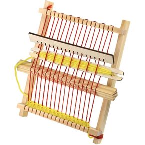 Cyrank 4pcs Weaving Loom Kit, Small Wooden Weaving Loom for Beginners Wooden DIY Weaving Loom Rectangle Weaving Loom Kit Multi-Craft Weaving Loom for Adults Weaving Lovers