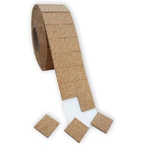 Frank Lowe Cork with Static Back Foam Pads for Glass & Windows (1/8 x 3/4 x 3/4)