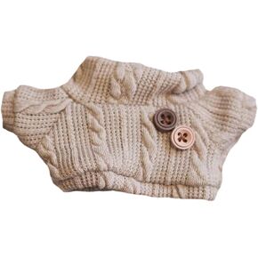 niannyyhouse 10cm-15cm 20cm Plush Doll Clothes Turtleneck Sweater Stuffed Toy Dressup (Wine Red, 10cm-15cm)