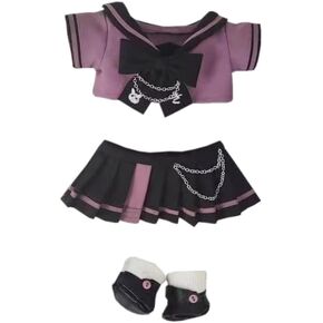 niannyyhouse 20cm Doll Clothes Shirts Skirts Shoes Student Suit 8in Plush Doll Dress Up Accessories