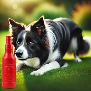 Wine Bottle Dog Toy, Cute Dog Toys for Aggressive Chewers, Bottle Chew Toys for Dogs, Interactive Dog Toys for Large/Medium/Small Dogs to Keep Busy, New-Red