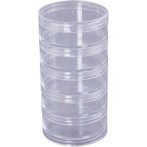 HEALLILY Embroidery Diamond Storage Box Stackable Jewelry Box Plastic 5 Layer Pill Case Container for Beads Rhinestone Organizer