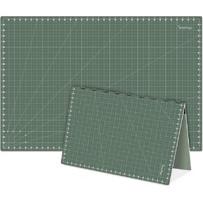 SMARTOP 36"x24" Self Healing 3 Layer Folding Cutting Mat, Non-Slip Non-Reflective, Great for Crafts, Quilting, Sewing, Scrapbooking Molandi Green