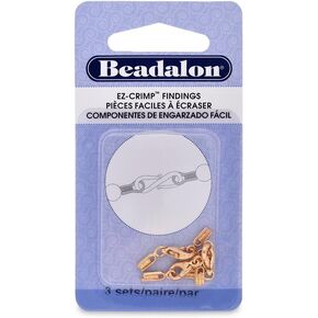Artistic Wire Beadalon EZ-Crimp Lobster Nickel Free Gold Plated, 3-Set