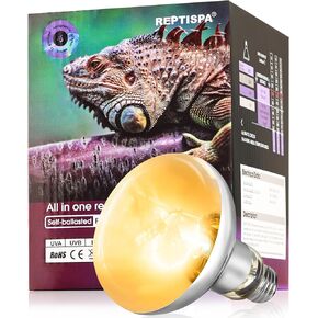 Heat Lamp Bulb, 80 Watt Full Spectrum UVA UVB Reptile Heat Bulb, Basking Spot Light, Simulate Natural Sun Light for Reptile and Amphibian