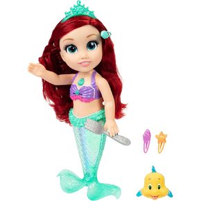 Disney Princess Ariel Doll My Singing Friend Ariel & Flounder - Ariel Sings Part of Your World - Tail Lights Up in & Out of Water!