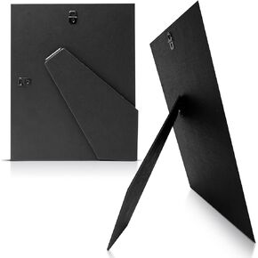 iFrame DIY Adjustable Easel Back for 8x10 Picture Frames – Solid Black Cardboard Display Stand for Photos, Art, Tiles & More, Tabletop Easel, Made in USA (Pack of 4)