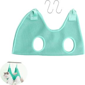 Cat Grooming Hammock Breathable Hanging Harness Restraint Holder Helper for Pet Nail Trimming Cutting Clipping Bathing Claw Care Small Dogs Chihuahua Poodle Puppy Benny Rabbit