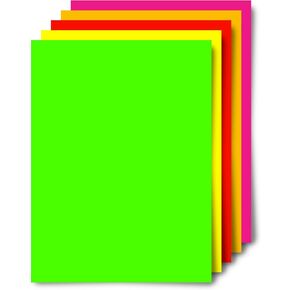 Office Depot Fluorescent Poster Boards, 11in. x 14in., Assorted Fluorescent Colors, Pack Of 5, 23500
