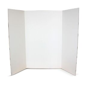 Flipside Products 36" x 48" Project Boards for Presentations, Science Fair, School Projects, Event Displays and Trifold Picture Board, Proudly Made in USA - Bleached White - 10 Pack