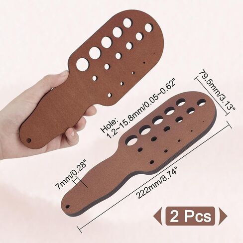 AHANDMAKER 2pcs Wire Chain Drawplate, Wood Board for Knitted Bracelet, Wooden Drawplate with Handle, Diameter Range 1.2~15.8mm for Jewelry Making Wire Drawplate in Saudi Arabia