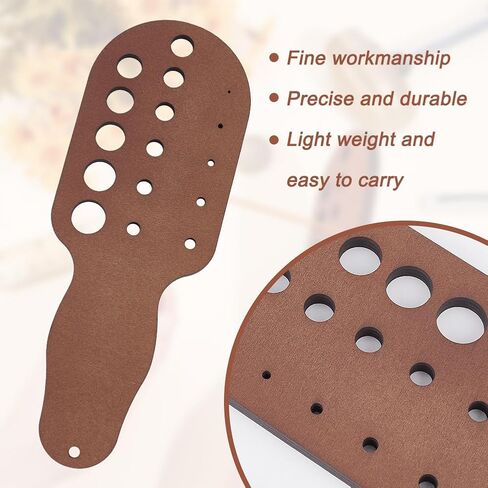 AHANDMAKER 2pcs Wire Chain Drawplate, Wood Board for Knitted Bracelet, Wooden Drawplate with Handle, Diameter Range 1.2~15.8mm for Jewelry Making Wire Drawplate in Saudi Arabia
