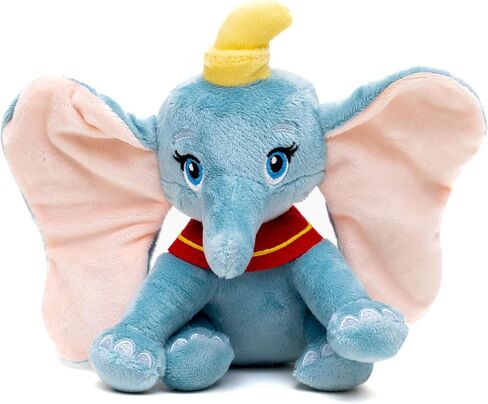 Buckle-Down Disney Squeaky Plush Dog Toy for Large, Medium & Small Dogs, Dumbo Full Body Sitting Pose Gray, 5" x 7.5" in Saudi Arabia