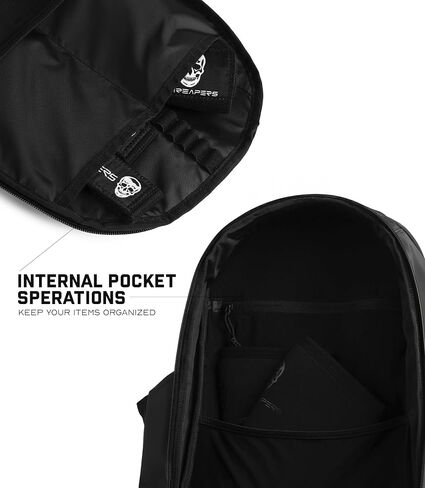 Gymreapers Gravestone 21L Backpack Travel Gym Bag Water-Resistant Lightweight Laptop Sleeve Carry On Luggage for Men & Women (Onyx) in Saudi Arabia