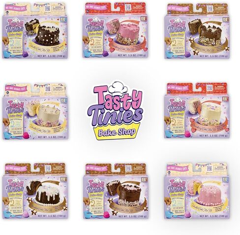 Goliath Tasty Tinies Bake Shop 8 Pack | يحتوي على 8 مجموعات كاملة لصنع ما مجموعه 16 كعك صغير لذيذ لذيذ | رائع للحفلات ، أحداث المجموعة ، وظائف المدرسة | الأعمار 6+ in Saudi Arabia