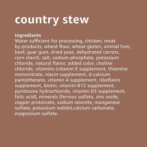 Amazon Basics Cuts in Gravy Canned Dog Food Variety Pack, Country Stew Flavor and with Beef, 13.2oz (Pack of 12) in Kuwait