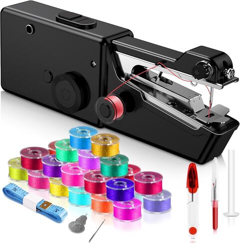 Hallmark Handheld Sewing Machine for Beginners, Portable & Easy to Use, Black, 8.27 x 2.76 x 1.98 inches in Saudi Arabia