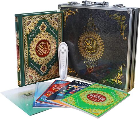 قرآن قراءة القلم ، 16 جيجا بايت القارئ الإلكترونية القلم كلمة كل كلمة على أساس الكلمة الرقمية القابلة لإعادة الشحن القابلة لإعادة الشحن المسجل 25 الحلقات واللغات 6 كتب ، هدية رمضان للأطفال البالغين الأسود in Saudi Arabia