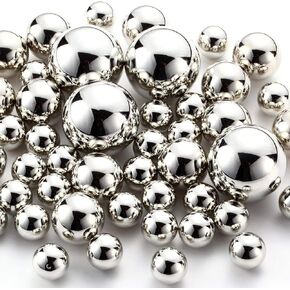 NOTCHIS Floating Beads No Hole Pearl for Vases, Highlight Pearls Bead Vase Filler for Centerpieces, Silver Pearls 50 PCS, 30mm 20mm and 14mm, DIY Wedding, Birthday, Anniversary, Christmas Centerpiece