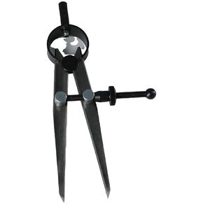 6 Inch Adjustable Lockable Steel Divider Wing Leather Compass Professional Metal Compass for Drafting Compass Tool for Leather Work, Woodworking