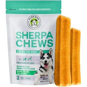 100% Natural Premium Himalayan Yak Milk Dog Chews - Long-Lasting, Digestible - Odor & Stain-Free - Gluten & GMO-Free - for Medium to Large Dogs in Saudi Arabia