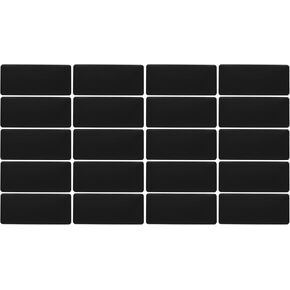 yokive 20 pcs anodized Aluminized Laser Plate Mount Metal Plate ، Office Sign Strong لاصق | معلومات نقش رائعة للمنزل DIY (أسود ، 2 "× 1")