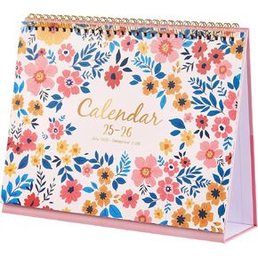 2025-2026 Desk Calendar - Jul 2025 – Dec 2026, Standing Flip Calendar 2025-2026, 18 Months Desktop Calendar, 10" x 8.3", Thick Paper, Strong Binding, Stand Up Calendar, with Memo Pages ＆ Blank Blocks