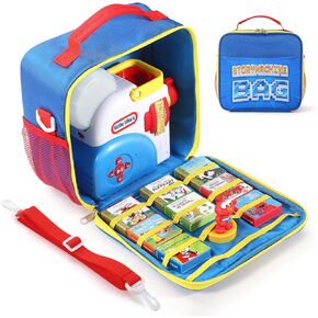 حالة تخزين لـ Little Tikes Story Dream Books Starter Set ، Toys Holder Holder Case للعديد من مجموعة القصة ، وملحقات القصة/الكتب الذهبية الصغيرة (الأزرق)