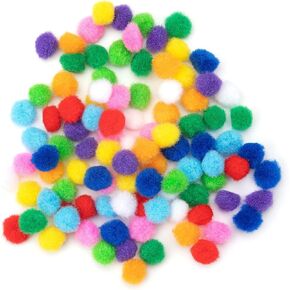 Cousin DIY Multicolor 1/2 inch Poms, 100 Pack